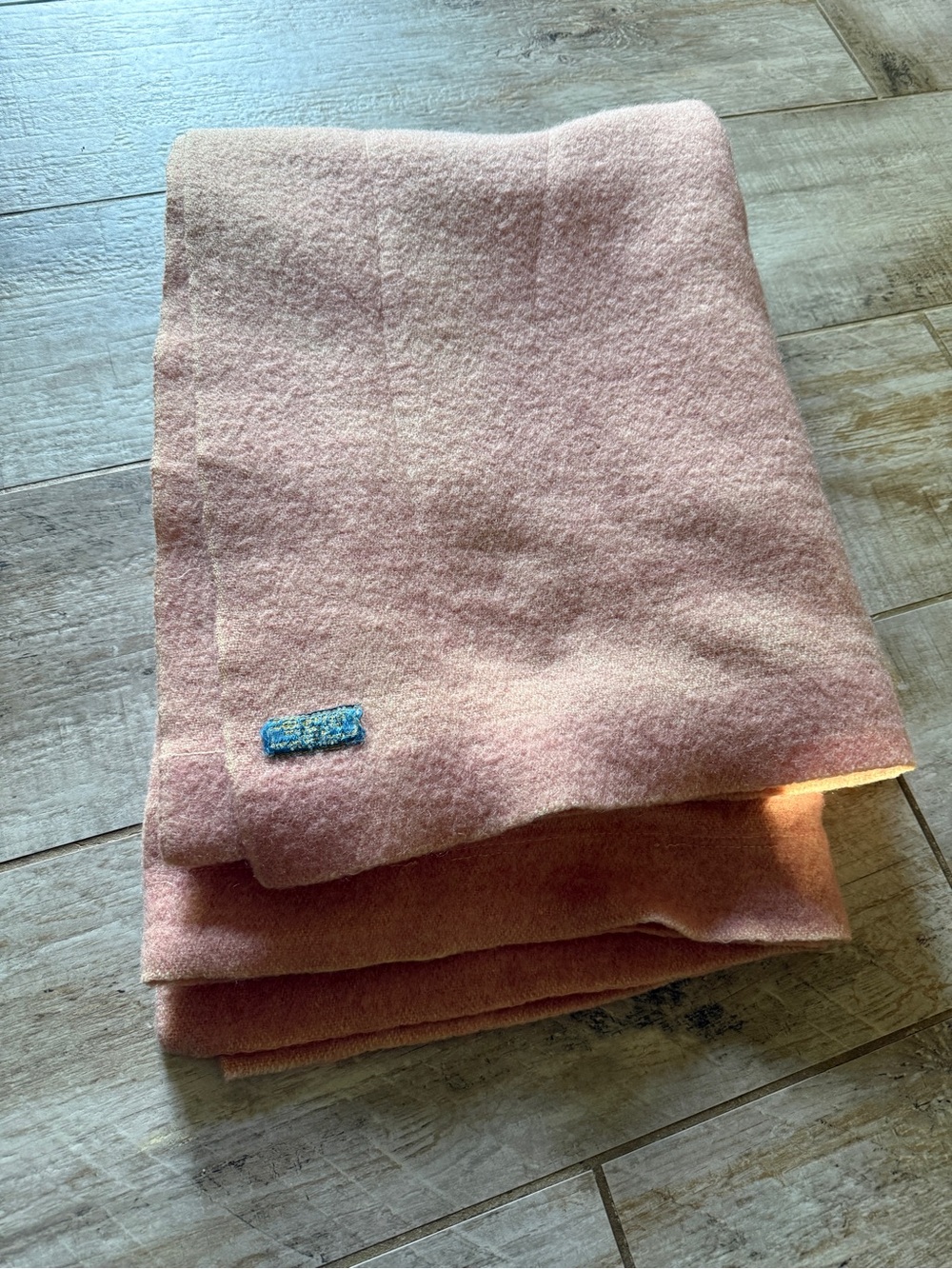 Vintage Wool Blush Blanket